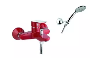 Смеситель для ванны Kevon Chic 81RX8150 хром/красный Fiore