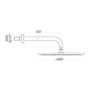 Верхний душ AC0842794 матовое золото Webert