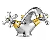 Смеситель для раковины Margot Sky Swarovski 01CO0622 хром/золото Fiore