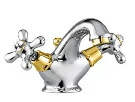 Смеситель для раковины Margot Sky Swarovski 01CO0622 хром/золото Fiore