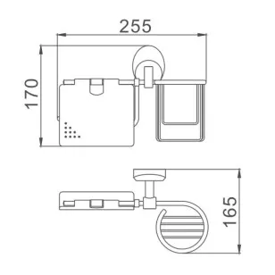 Держатель для туалетной бумаги HB1603-1 хром Haiba