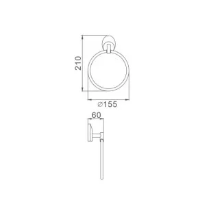 Полотенцедержатель HB1604 хром Haiba