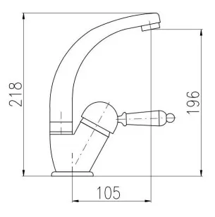 Смеситель для раковины Labe L506.5/2 Rav Slezak