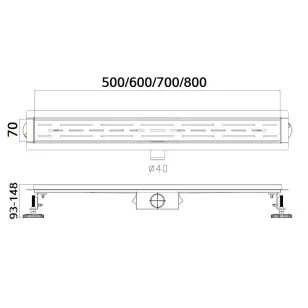 Душевой лоток HB91700-3 серый Haiba