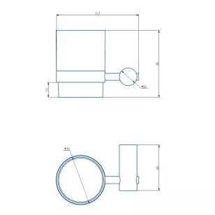 Стакан для ванной комнаты HB8406-7 черный Haiba