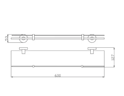 Полка стеклянная Colorado COA0900/60Z золото Rav Slezak