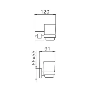 Стакан для ванной комнаты HB8906 черный Haiba