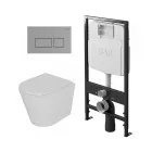 Комплект унитаза с инсталяцией и клавишей смыва Venice DS1021605 белый DK