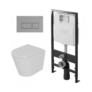 Комплект унитаза с инсталяцией и клавишей смыва Venice DS1021605 белый DK
