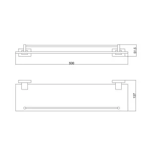 Полка стеклянная B90207 хром BELZ