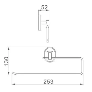 Полотенцедержатель HB1903-2 хром Haiba