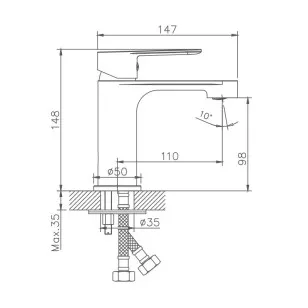 Смеситель для раковины HB10557-8 белый Haiba