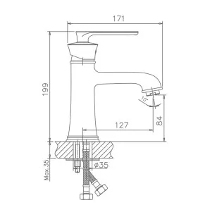 Смеситель для раковины HB10181-5 золото Haiba