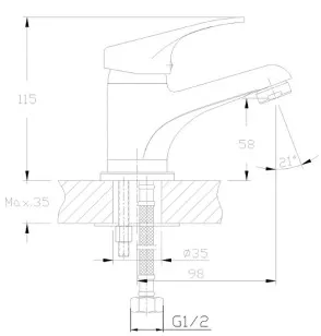 Смеситель для раковины HB1013-K хром Haiba