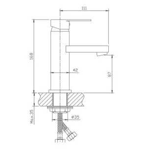 Смеситель для раковины D110368 хром D-Lin