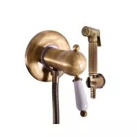 Гигиенический душ со смесителем Labe L547SM бронза Rav Slezak