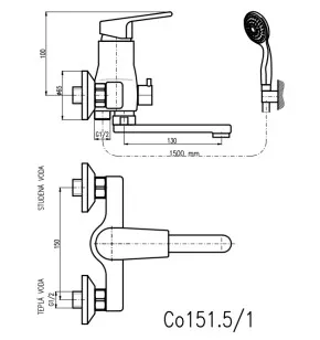 Смеситель для ванны Colorado CO251.5/1 Rav Slezak