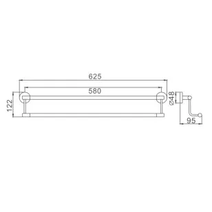 Полотенцедержатель HB8709 черный Haiba