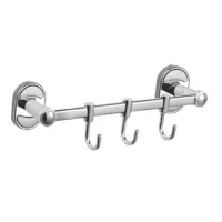 Планка с крючками для полотенец HB1915-3 хром Haiba