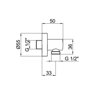 Шланговое подключение AC0344015 хром Webert