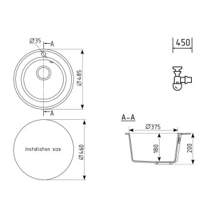 Кухонная мойка Quartz Nora 485-01 жасмин Ulgran