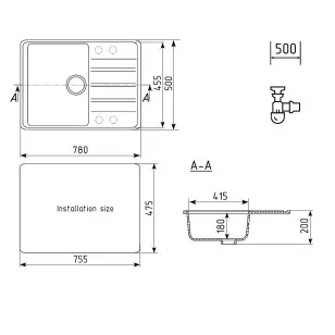 Кухонная мойка Quartz Prima 780-03 десерт Ulgran