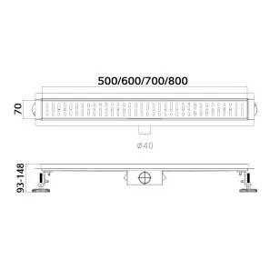 Душевой лоток HB93600-7 черный Haiba