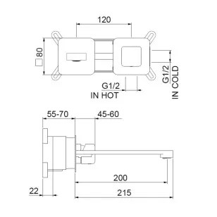 Смеситель для раковины One-X OX830611741 белый/сталь Webert