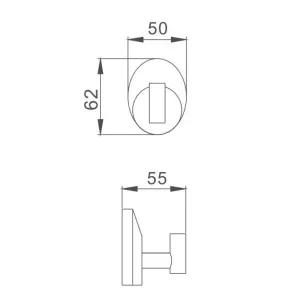 Крючок для ванной комнаты HB1605-1 хром Haiba