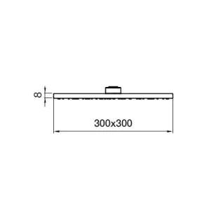 Верхний душ AC1013015STEEL хром Webert