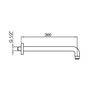 Кронштейн для верхнего душа AC1022015 хром Webert