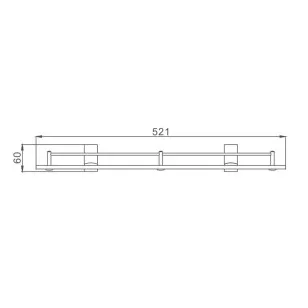 Полка стеклянная HB8807 хром Haiba