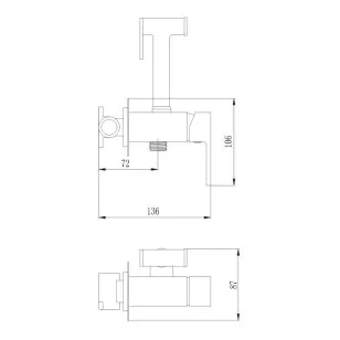 Гигиенический душ со смесителем HB5511-7 черный Haiba