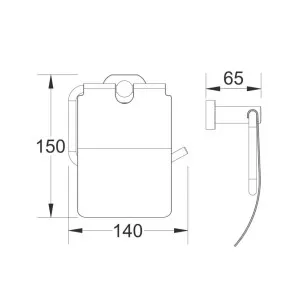Держатель для туалетной бумаги B90103 черный BELZ
