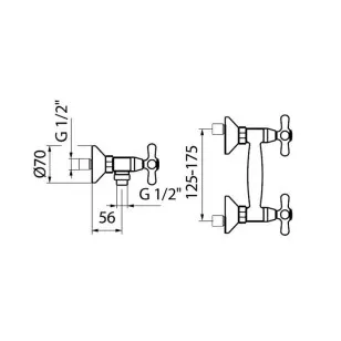 Смеситель для душа Armony AM760102010 золото Webert