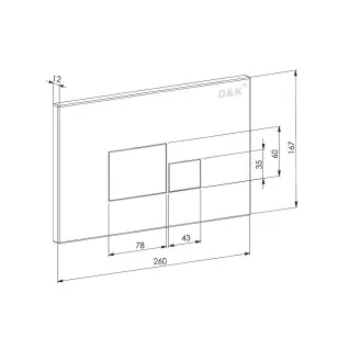 Клавиша смыва Quadro DB1519002 хром DK