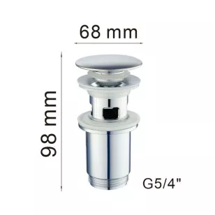 Донный клапан HB65-3 хром Haiba