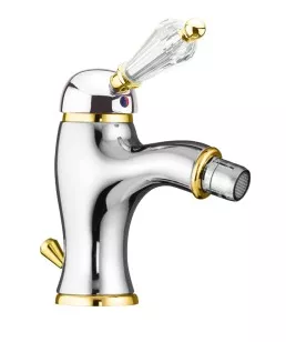 Смеситель для биде Imperial-Sky Swarovski 82CO5321 хром/золото Fiore