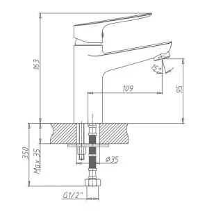 Смеситель для раковины HB10506 хром Haiba