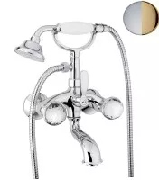 Смеситель для ванны XT Sky Swarovski 17CO0600 хром/золото Fiore