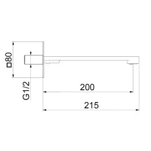 Излив One-X AC1073015 хром Webert