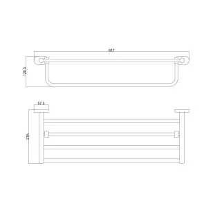 Полка для полотенец B90124 черный BELZ