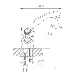 Смеситель для раковины HB1024 хром Haiba