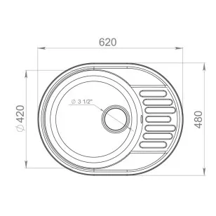 Кухонная мойка Таумус RQ34_topaz Raiber