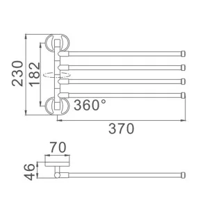 Полотенцедержатель D255700 хром D-Lin