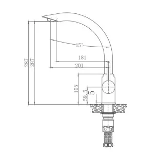 Смеситель для кухни HB70304 сталь Haiba