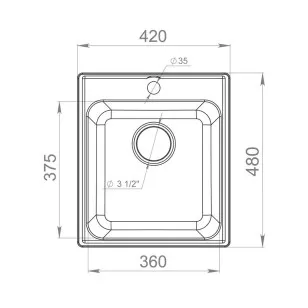 Кухонная мойка Реберг RQ21_topaz Raiber