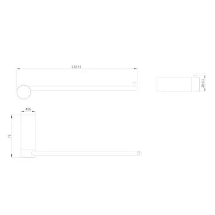 Полотенцедержатель RPB-80004 черный Raiber