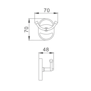 Крючок для ванной комнаты D282700 хром D-Lin