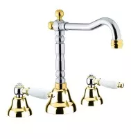Смеситель для раковины Coloniale Sky Swarovski 03CO0637 хром/золото Fiore
